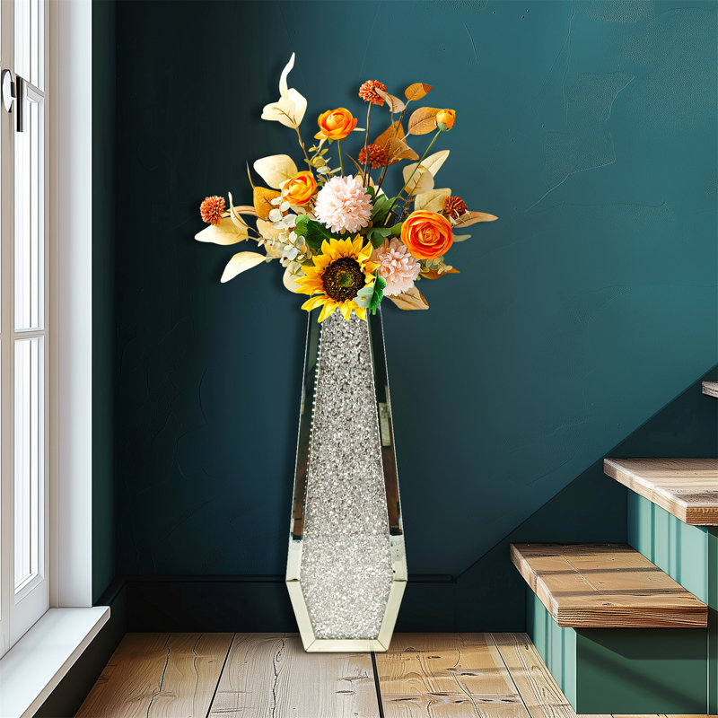 Vase de plancher en verre robuste