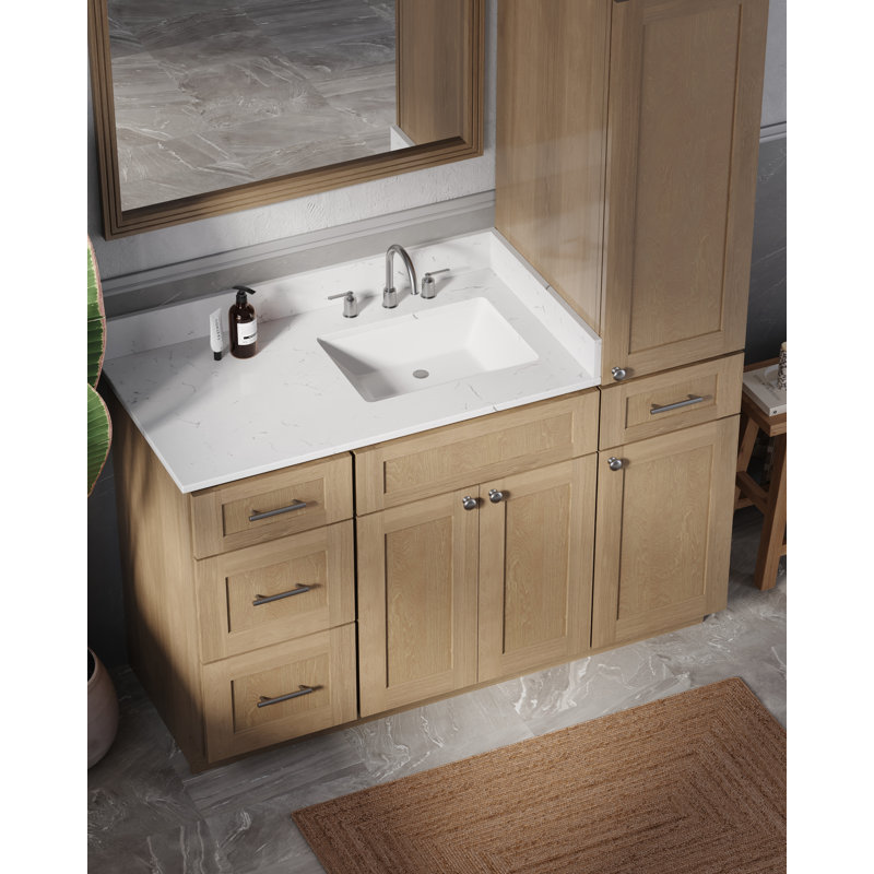 Meuble-lavabo simple 54 po Disar, Chêne naturel