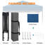 Tente d'auvent 6 x 4, auvent escamotable robuste avec sac de transport-123243866