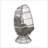 Reseda Swivel Patio Egg Chair With Comfortable Basket Design And Durable Polyethylene Rattan-728763687-728763684