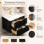Ensemble de meuble-lavabo mural 30 "avec plateau en acrylique intégré et plateau mural cannelé noir-1311299870-1311299871