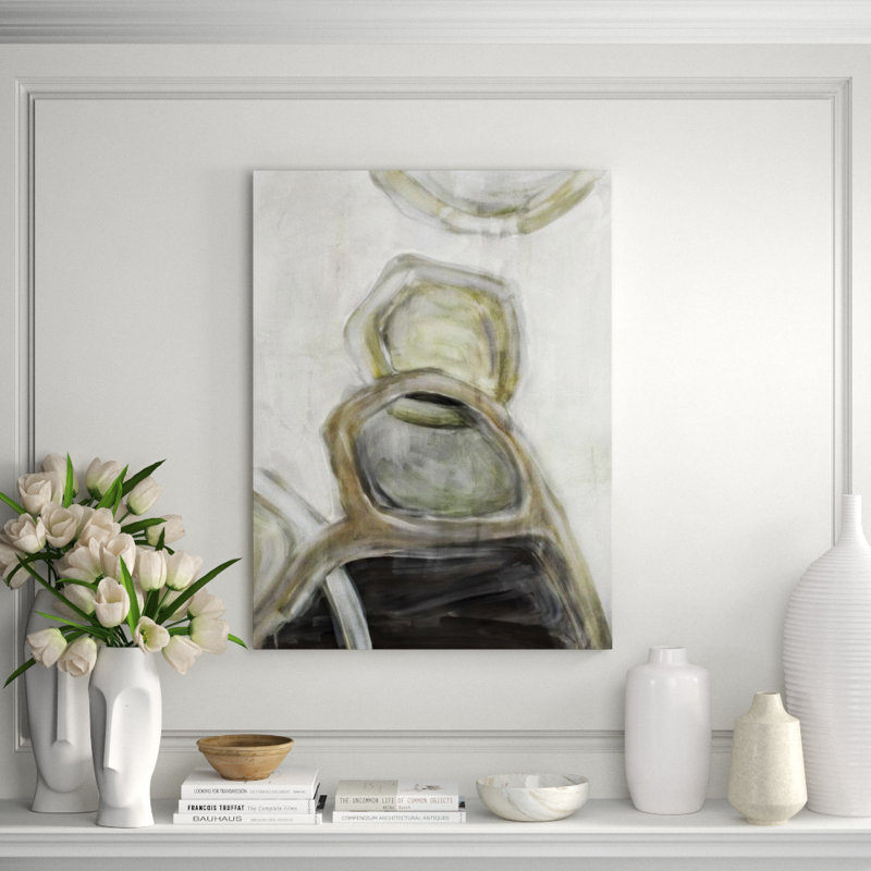 Interlock II Painting by Elena Carlie, Glass Coat, 40" H x 30" W x 1.5''D