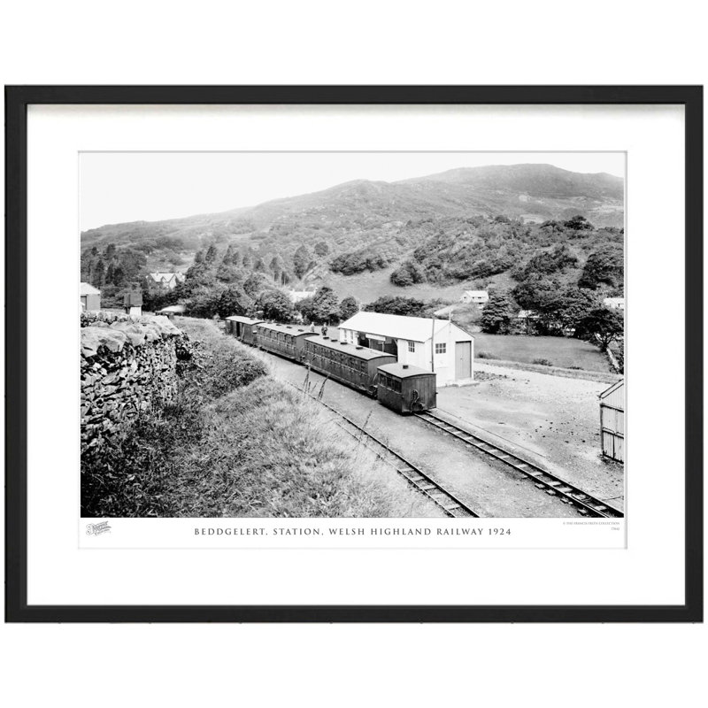 Beddgelert, Station, Welsh Highland Railway 1924 - Single Picture Frame Print, 60cm H x 80cm W x 2.3cm D