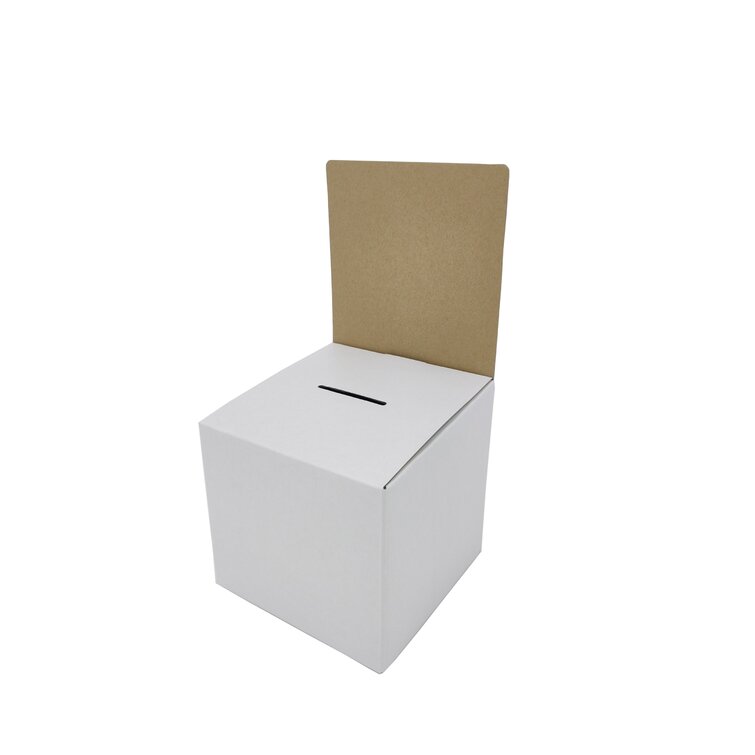 Small Mini Raffle Ticket Cardboard Box The Party Aisle Color: White