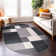 Akieba Geometric Tufted Gray/Black/Ivory Non-Slip Rubberback Area Rug
