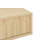 Abdullah 39.4" Modern Natural Oak Sliding Door Coffee Table with Hidden Storage