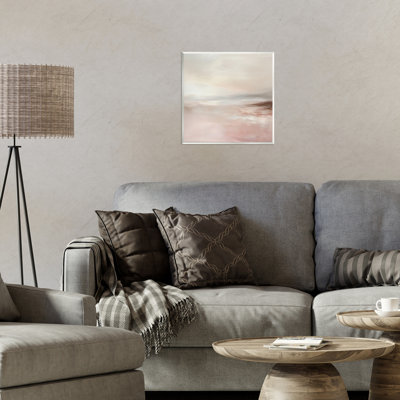 Plaque murale «Mute Landscape Pink Tides», design par Petal Prints Design