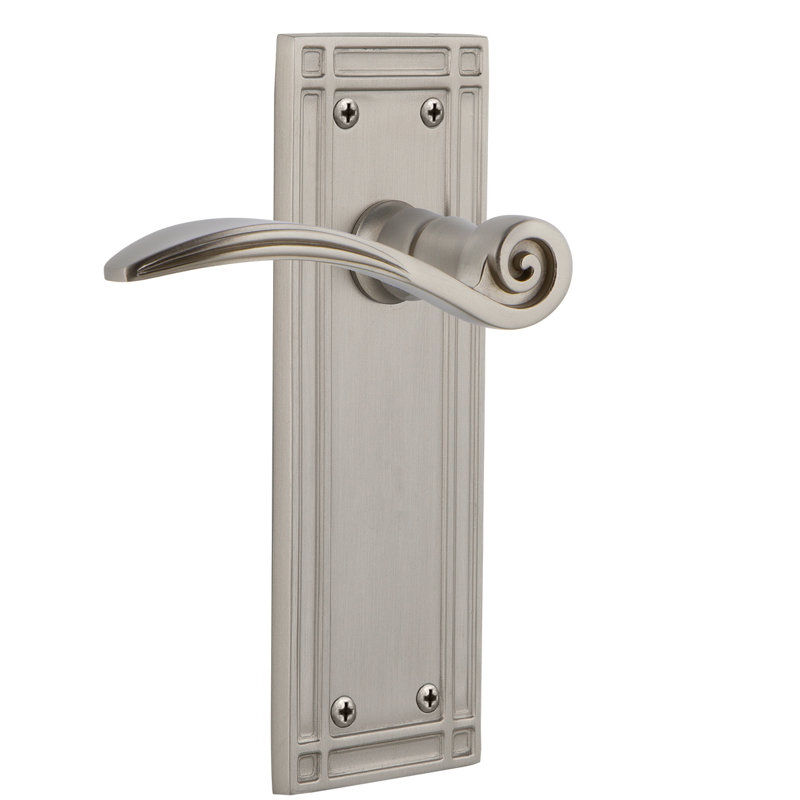 Mission Plate Double Dummy with Swan Lever, Satin Nickel
