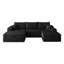 Canapé modulaire Cloud avec 1 repose-pieds (noir)-622447844
