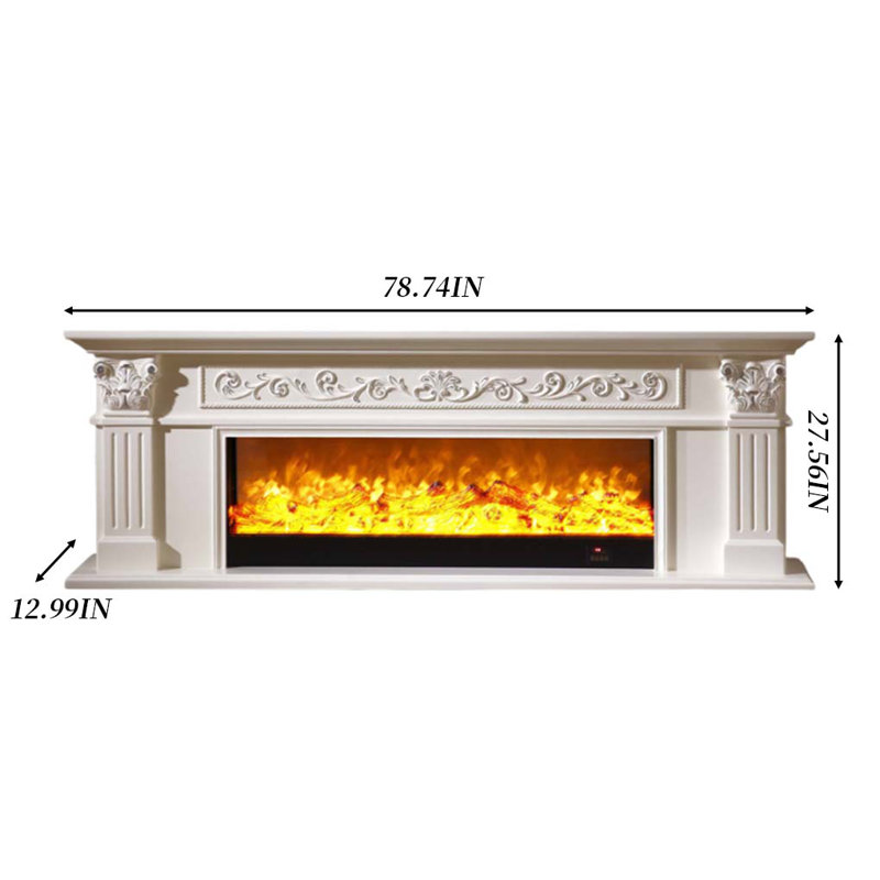 American Style Decorative fireplace, White