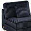 Ensemble de canapé modulaire 6 pièces de style contemporain avec porte-gobelet usb en velours côtelé finition noire-312737679