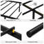 Structure de lit plateforme simple en métal avec tête et pied de lit, structure en acier robuste, support silencieux avec rangement sous le lit, assemblage facile - noir-2049878310