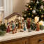 Crèche de Noël en résine 11,5 "H