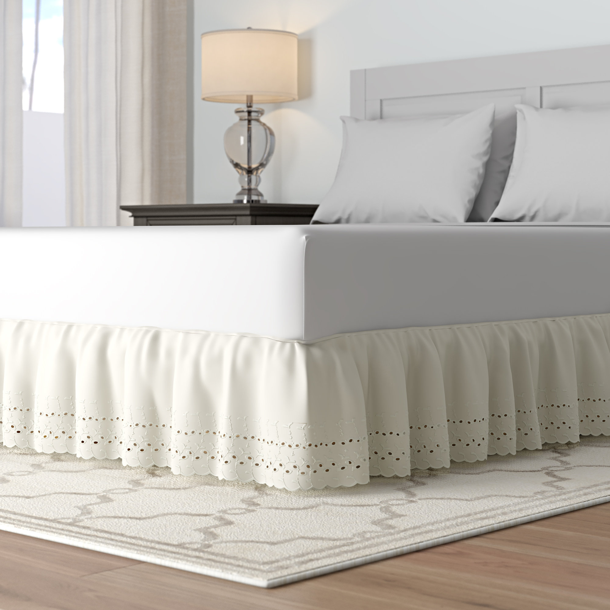 Fresh Ideas Ruffled Bed Skirt & Reviews | Wayfair