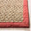 Tapis Debroh en fibres naturelles/rouges, couleur unie jonc de mer-194953957