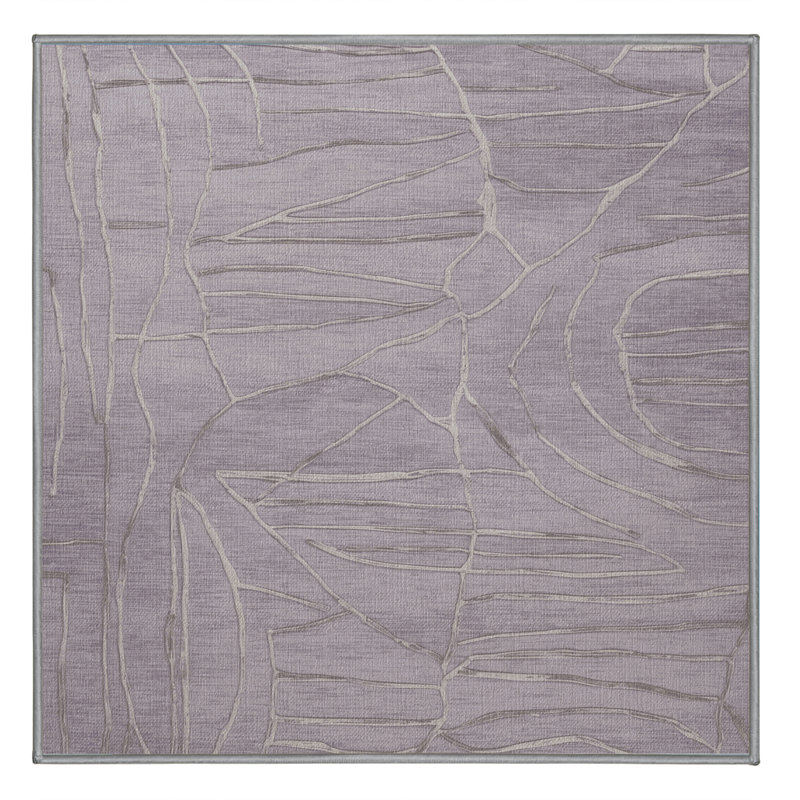 Tapis rose lavable à la machine, Carré 5 pi
