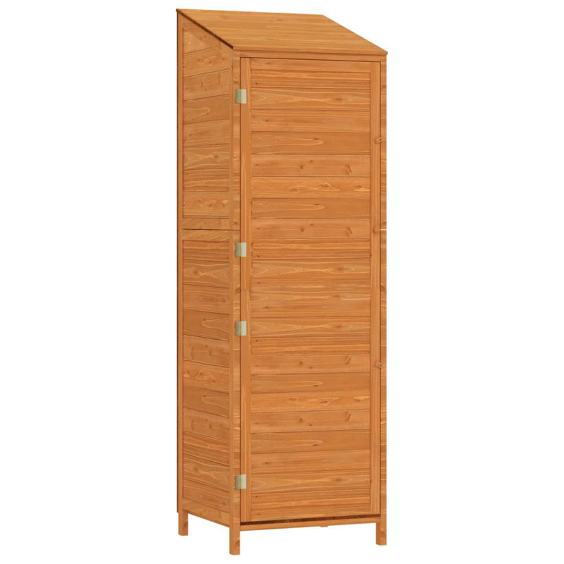 Jefto 4.6 ft. W x 4.4 ft. D Solid Wood Pent Garden Shed, Brown