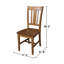 Chaise d'appoint en bois massif Evalyn-25147161