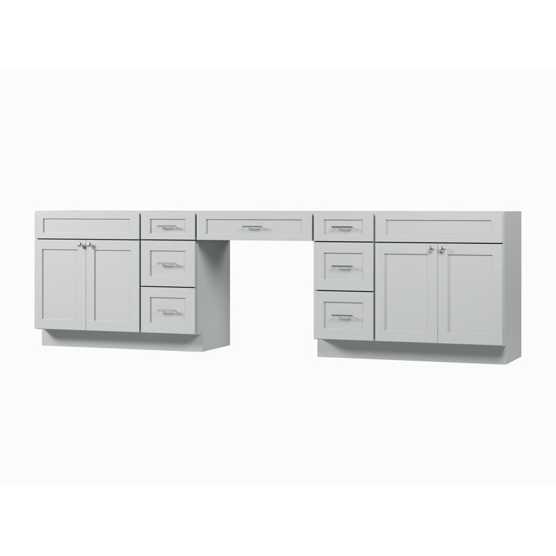 Base de meuble-lavabo double 120 po seulement, Gris