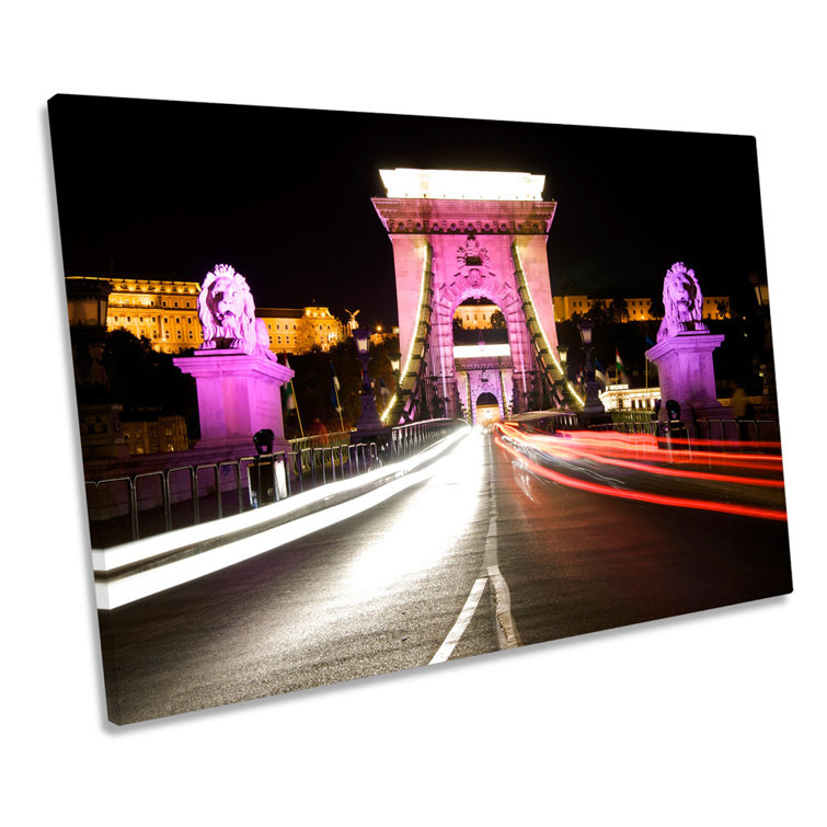 Chain Bridge Budapest - Wrapped Canvas Print