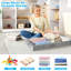 Ensemble de 4 bacs de rangement sous le lit, organisateur de rangement sous le lit à profil bas de 4 pouces pour le dortoir et la maison, utilisation pour la couverture et la boîte de rangement de jouets avec fond / côtés robustes, tissu épais pliable