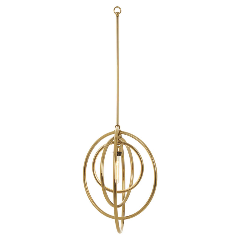Bovina 1 - Light Gold Geometric Pendant