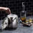 Hammered Ice Bucket - Ice Bucket With Tongs - Insulated Ice Bucket With Lid - Double Wall Ice Bucket 3 Quarts