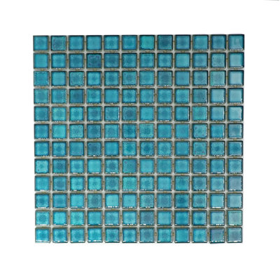 Afloat Navy 13 in. x 13 in. Glossy Porcelain Floor and Wall Tile (17.7 sq. ft./Case)