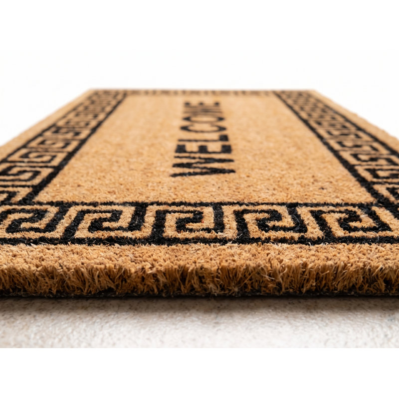 Tapis de porte d'extérieur antidérapant en PVC 30,5 po x 18,5 po Zemrane
