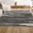 Augie Modern Berber Stripe Cream/Black Rug-234350404