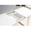 Table de salle à manger carrée extensible avec pieds en métal