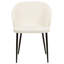 Weatherhill 43cm H Polyester Blend Upholstered Metal Full Back Side Chair in Off White