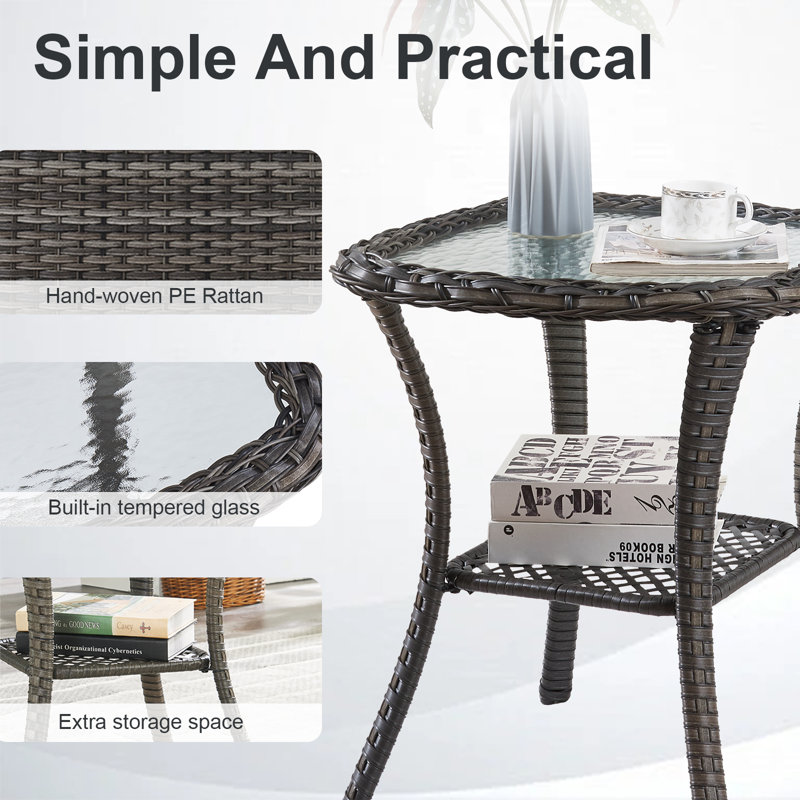 Koba 6-Piece Outdoor Conversation Set – Patio Swivel Glider Chairs with Side Tables & Cushions, Gray, Blue