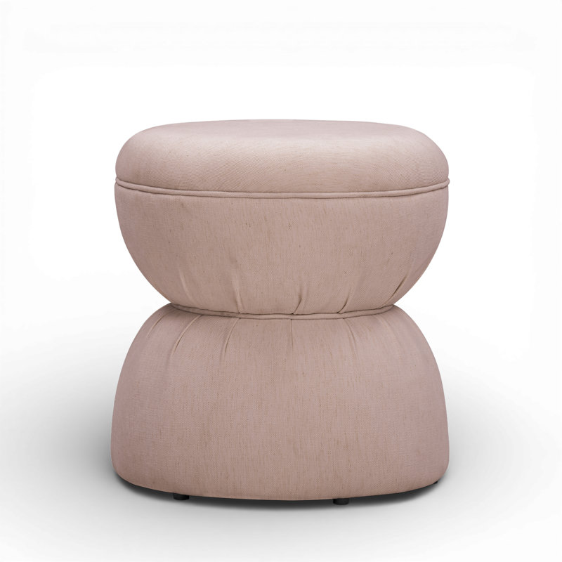 Repose-pieds en chenille rose clair Tomlin, Rose