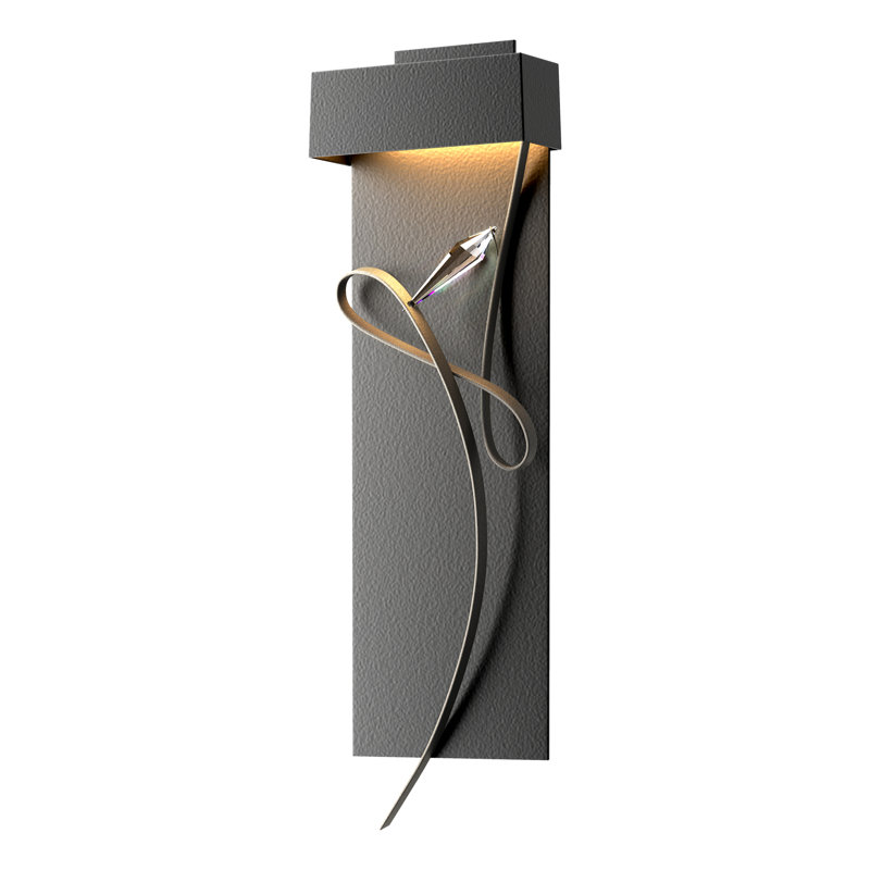 Rhapsody 1-Light LED Flush Mounted Sconce, Black, Natural Iron