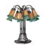 24" High Blue/White Tiffany Pond Lily 12 Light Table Lamp-13925481-3018445