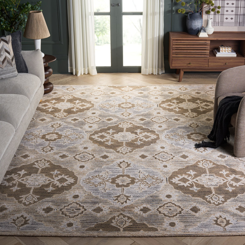 Kenya 686 Hand Tufted Performance Damask Rug, Rectangle 8' x 10'