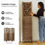 Paravent pliable en bois sculpté, écran d'intimité autoportant 67 po x 60 po pour bureau à domicile, chambre à coucher, jardin, terrasse-812029553-812725368