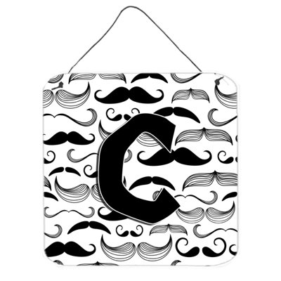 « moustache initial by denny knight », impression sur plaque