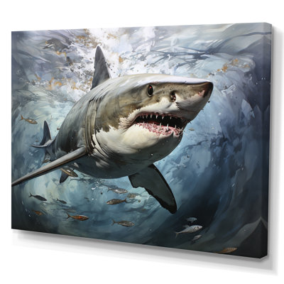Grey Shark Silent Hunter II - Shark Framed Prints