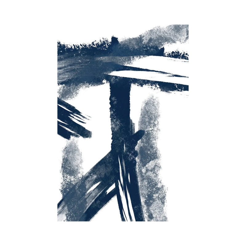 Navy Striking Seams I by Marcus Prime - Wrapped Canvas Gallery-Wrapped Canvas Giclée, 66.04 cm H x 45.72 cm W