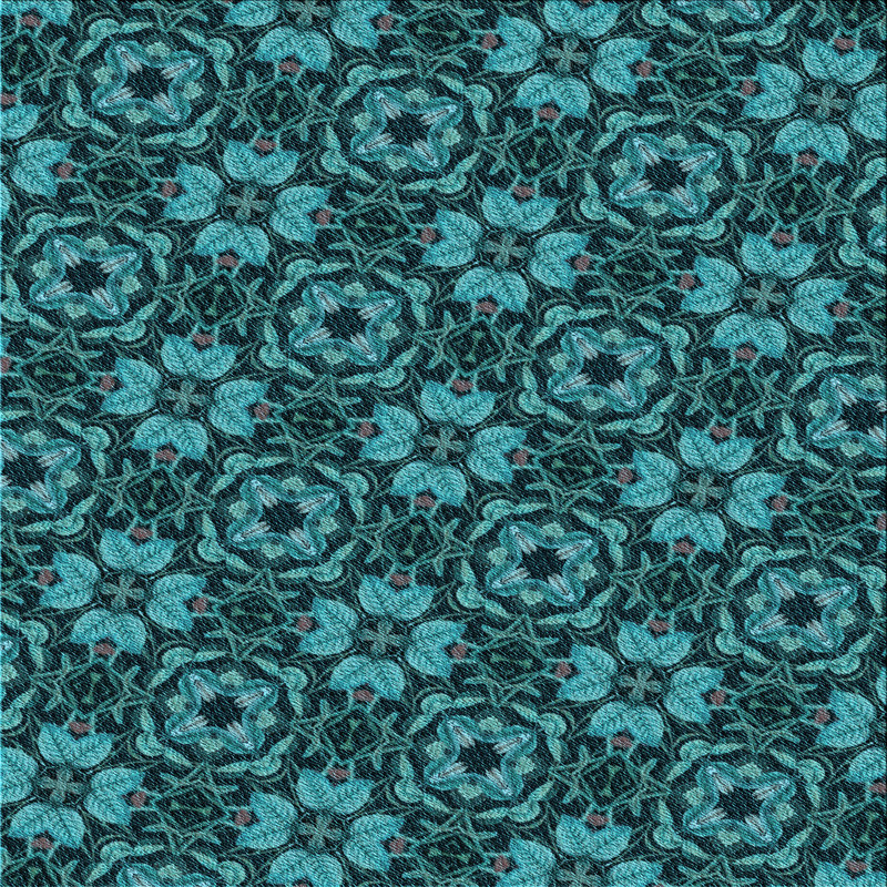 Floral Indoor Rug, Square 6'