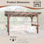 Pavillon de jardin pergola en bois avec toit en métal, comptoirs de bar et lumières Mondawe 13 pi x 6,5 pi
