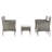 Wood Wicker 4 - Person Patio Conversation Set with Cushions-1287702887