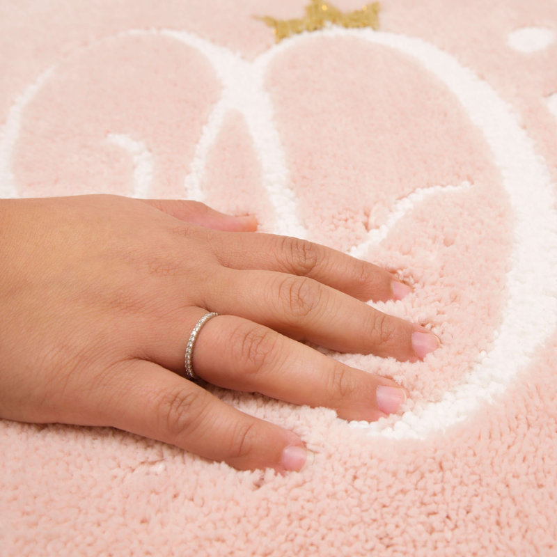 Tapis de bain Diva antidérapant résistant à la décoloration et aux taches, L 24 po x L 40 po, Rose