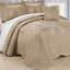 4 Piece Damask Oversized Embroidery Bedspread Set-21301791-21301800