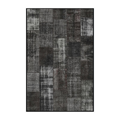 Tapis contemporain gris anthracite / gris