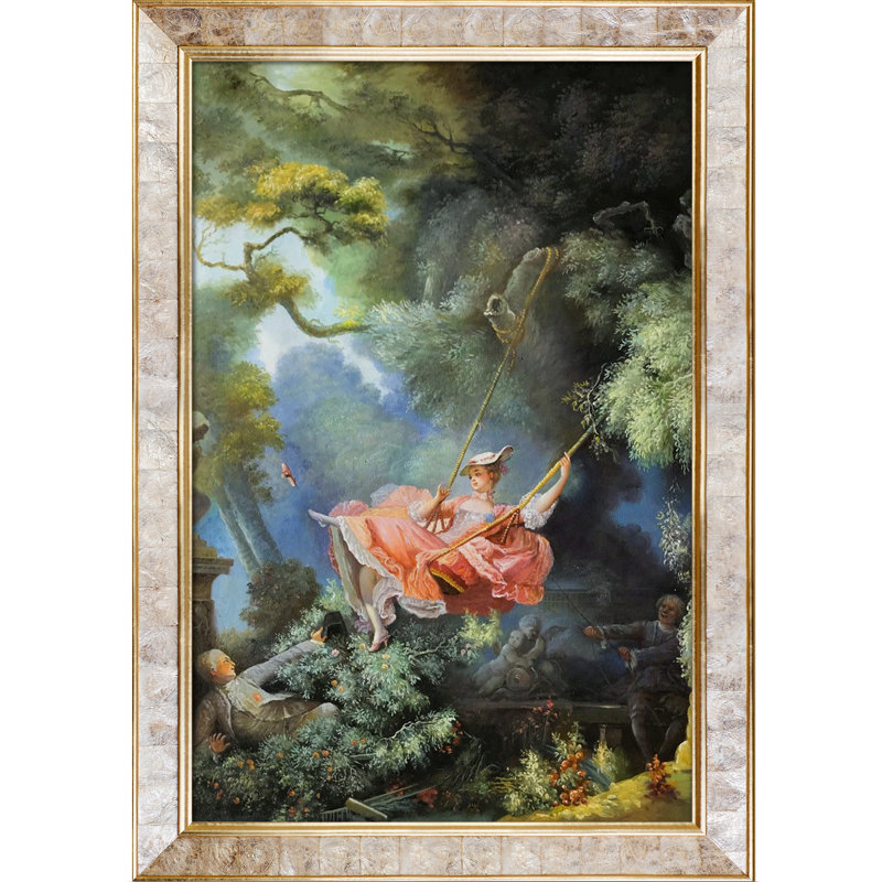 «The Swing c. 1765», peinture sur toile encadrée, H 42 po x l 30 po x P 2 po, Perle