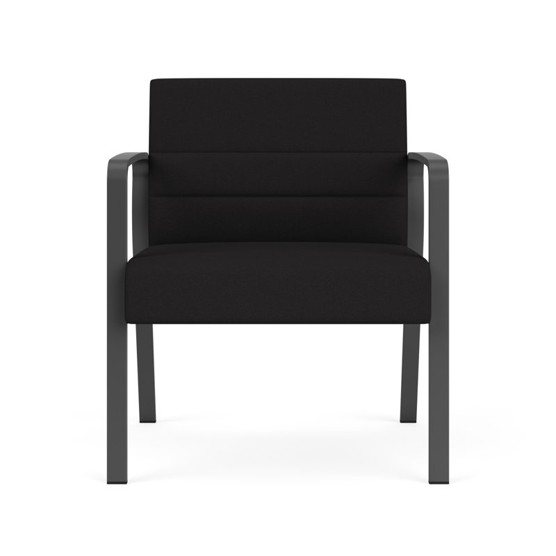 Chaise d'invité surdimensionnée Waterfall, Gris anthracite, Portes ouvertes en tissu noir