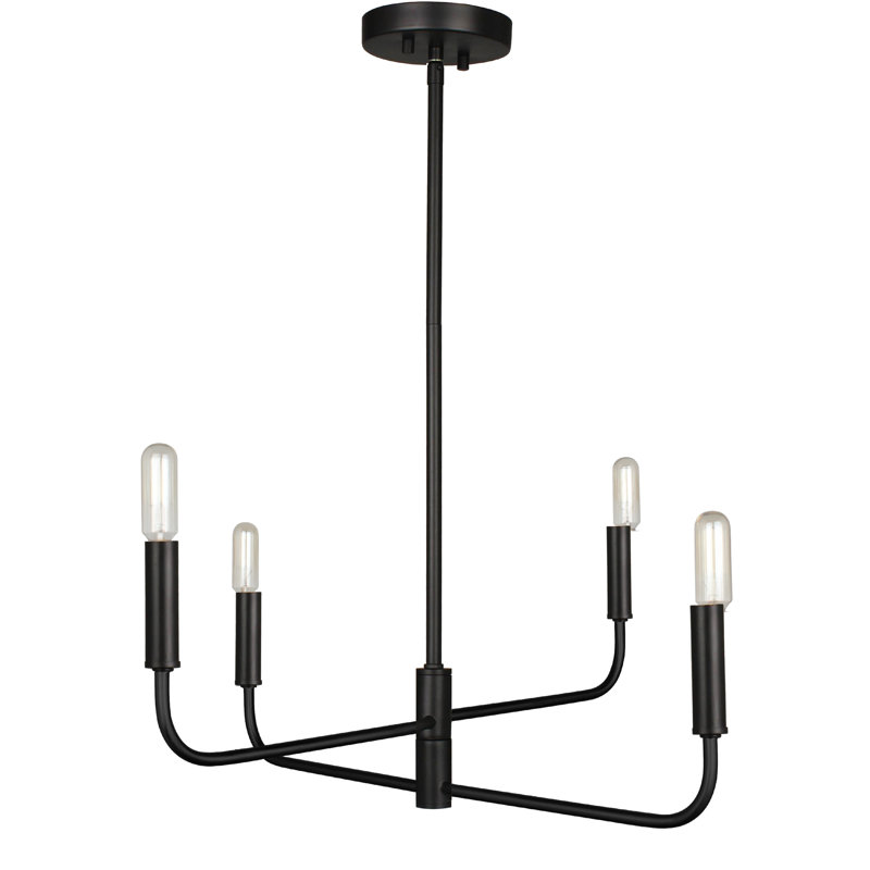 Lustre 4 lumières Tobyas - noir mat